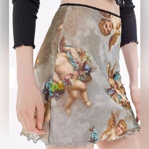 Urban Outfitters Cherub Print Mini Skirt Y2K Clueless